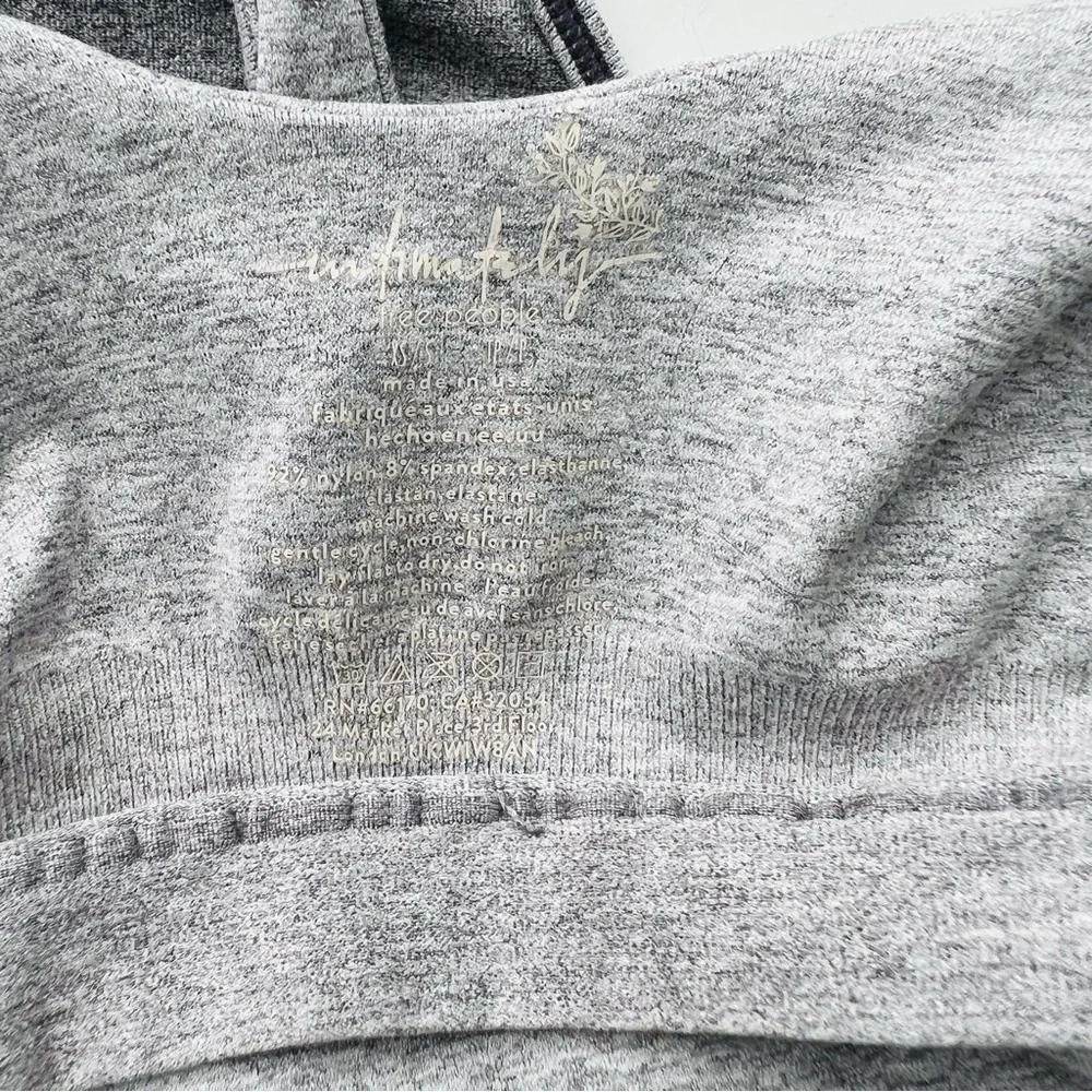Free People Clean Lines Bodysuit Heather Gray Tank Top
